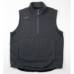 Zero Restriction Fleece Vest Men's Large Gray Half Zip Sweater Golf Tour Series